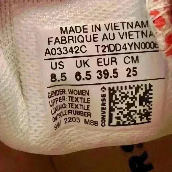 Chuck Taylor All Star Move Platform High Vintage Floral, Size Women’s 8.5 - Picture 8 of 8